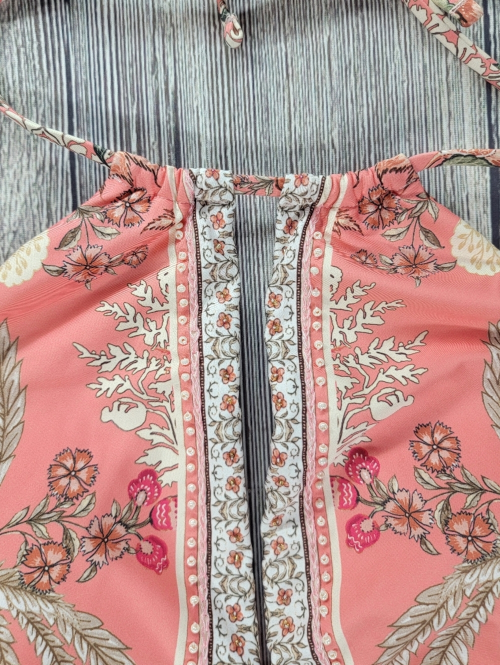 Cosita Linda NWT Abloom High Neck Vutour Lace Up Reversible One Piece Swimsuit - Picture 7 of 13